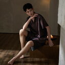 シルク パジャマ メンズ 半袖 前開き 無地 シンプル 着心地良い 涼しい 夏 かこいい ルームウェア ショートパンツ セットアップ 春 秋 夏用 洗える 上下...