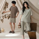 ペア パジャマ 半袖 夏 男女2着 セット 春 無地 シンプル ゆったり 涼しい カップル おしゃれ ルームウェア 高級 春夏 ペアパジャマ 結婚祝い プレゼン...