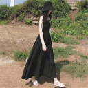 ジャンパースカート 大人 黒 スリムフィット キャミワンピ 夏 トラベル 韓国 ワンピース ロング レディース ジャンスカ 春 秋 30代 40代 50代 カジ...