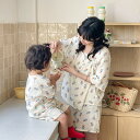 親子ペア パジャマ 夏 半袖 前開き 綿 キッズ セットアップ ガーゼ(お肌に優しい) 薄手 半袖トップス ショートパンツ 親子 ペア 春 ルームウェア ママ ...