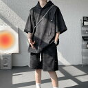 ジャージ 上下 メンズ 夏 半袖 tシャツ カジュアル タイダイ フーデッド 2点セット オーバーサイズ メンズ ブランド おしゃれ セットアップ 誕生日 ギフ...
