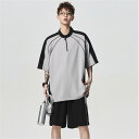 ジャージ 上下 メンズ 夏 半袖 ポロシャツ tシャツ カジュアル ストリートコーデ 2点セット 大きいサイズ メンズ ブランド おしゃれ セットアップ 誕生日...