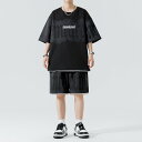 ジャージ 上下 メンズ 夏 半袖 シンプル ゆったり グラデーション カジュアル uネック 夏服 セットアップ つなぎ 薄手 スポーツ 2点セット 大きいサイズ...