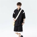 ジャージ 上下 メンズ 夏 半袖 シンプル ファッション ゆったり トップス カジュアル ジッパー おしゃれ ジャンスカ 2点セット 大きいサイズ 上下2点セッ...
