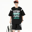 ジャージ 上下 メンズ 夏 半袖 シンプル ゆったり ファッション tシャツ セットアップ かこいい 薄手 2点セット 大きいサイズ 上下2点セット ブランド ...