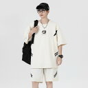 ジャージ 上下 メンズ 夏 半袖 シンプル ゆったり ファッション カジュアル セットアップ スポーツ 通気性 2点セット 半袖トップス ショートパンツ 大きい...