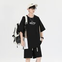 ジャージ 上下 メンズ 夏 半袖 シンプル ゆったり ファッション tシャツ カジュアル セットアップ かこいい おしゃれ スポーツ 2点セット 大きいサイズ ...