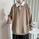 メンズ トレーナー おしゃれ 春秋 長袖 tシャツ プルオーバー トレーナー メンズ ブランド トップス 大きい サイズ 人気 ロングtシャツ メンズ ブランド...