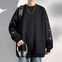 メンズ トレーナー おしゃれ 春秋 長袖 tシャツ プルオーバー メンズ ブランド トップス 大きい サイズ 人気 ロングtシャツ メンズ ブランド 冬 韓国風...