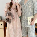 ペア パジャマ 半袖 夏 男女2着 セット 春 カジュアル セットアップ ゆったり 韓国 高級 カップル ルームウェア 春夏 ペアパジャマ 結婚祝い プレゼント...