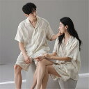 ペア パジャマ 半袖 夏 男女2着 セット 春 シンプル カジュアル 高級 綿 爽やか 通気 カップル ルームウェア 春夏 ペアパジャマ 結婚祝い プレゼント ...