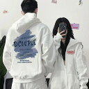 ペアルック パーカー 裏起毛 ジップアップパーカー ゆったり カジュアル 秋 冬 ブランド ペアルック カップル お揃い 服 レディース おしゃれ 春 カップル...