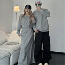 ペアルック トレーナー パーカー セットアップ 秋冬 2点セット 男女2着セット ブランド カップル お揃い 服 秋 冬 レディース おしゃれ ペアルックトレー...