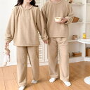 ペアパジャマ 冬 モコモコ 男女2着 セット 長袖 無地 シンプル 高級 カップル ペア ルームウェア レディース パジャマ ペア 夫婦 もこもこ メンズ 秋 ...