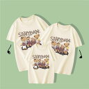親子 ペアルック tシャツ ペア クマ 可愛い シンプル 夏服 親子コーデ 赤ちゃん 親子ペアルック ペアtシャツ 半袖 コーデ 夏 家族 お揃い tシャツ ブ...