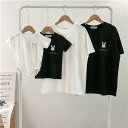 親子 ペアルック tシャツ ペア うさぎ 可愛い シンプル 夏服 親子コーデ 赤ちゃん 親子ペアルック ペアtシャツ 半袖 コーデ 夏 家族 お揃い tシャツ ...