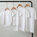 親子 ペアルック tシャツ ペア 無地 シンプル カジュアル 夏服 親子コーデ 赤ちゃん 親子ペアルック ペアtシャツ 半袖 コーデ 夏 家族 お揃い tシャツ...