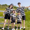 親子 ペアルック 上下セット ペア ボーダー パンダ 可愛い 夏服 親子コーデ 赤ちゃん 2点セット 親子ペアルック ペアtシャツ 半袖 コーデ 夏 家族 お揃...