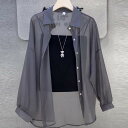 レディース カーディガン 夏 薄手 無地 シンプル カジュアル トップス 夏 ゆったり おしゃれ ストリートコーデ 薄手 シャツ 通気 uvカット シフォン き...