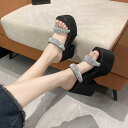 厚底 サンダル レディース コンフォートサンダル ミュール 夏 スリッポン 撥水 身長アップ 歩きやすい 大人 旅行 厚底サンダル ハイヒール 靴 きれい め ...