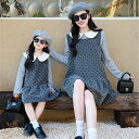 親子 ペアルック 赤ちゃん 2点セット tシャツ ワンピース 水玉 韓国風 着痩せ 親子ペアルック 秋 冬 トップス ゆったり ママ 女の子 ペアルック 親子 ...