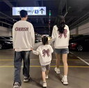 親子 ペアルック 赤ちゃん トレーナー リボン 韓国風 おしゃれ 親子 ペアルック 綿 親子ペアルック 秋 冬 トップス ゆったり ママ 親子 女の子 冬 ブラ...