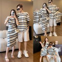 親子 ペアルック tシャツ 夏 ワンピース tシャツ 女性 トラベル 半袖 ワンピース ペア 夏服 親子コーデ 赤ちゃん 親子ペアルック ペアtシャツ 半袖 コ...