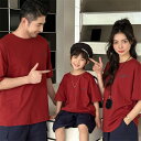 親子 ペアルック tシャツ 夏 ペア 赤 tシャツ ゆったり 半袖 綿 通気性 韓国 夏服 親子コーデ 赤ちゃん 親子ペアルック ペアtシャツ 半袖 コーデ 家...
