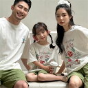親子 ペアルック tシャツ 夏 ペア アニメ おしゃれ 韓国 夏服 親子コーデ 赤ちゃん 親子ペアルック ペアtシャツ 半袖 コーデ 家族 お揃い tシャツ ブ...