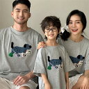 親子 ペアルック tシャツ 夏 ペア アニメ ゆったり 半袖 韓国 夏服 親子コーデ 赤ちゃん 親子ペアルック ペアtシャツ 半袖 コーデ 家族 お揃い tシャ...
