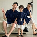 親子 ペアルック シャツ 夏 ワンピース 女性 トラベル ギンガムチェック シャツ ペア 夏服 親子コーデ 赤ちゃん 親子ペアルック ペアシャツ 半袖 コーデ ...