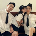 親子 ペアルック シャツ 夏 ペア 夏 ゆったり ストリートコーデ 半袖 シャツ ネクタイ 夏服 親子コーデ 赤ちゃん 親子ペアルック ペアシャツ 半袖 コーデ...