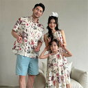 親子 ペアルック シャツ 夏 ワンピース 夏 女性 トラベル 半袖 ワンピース ペア 夏服 親子コーデ 赤ちゃん 親子ペアルック ペアシャツ 半袖 コーデ 家族...