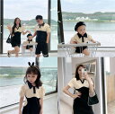 親子 ペアルック tシャツ 夏 ワンピース 白 黒 つなぎ 半袖 ワンピース ペア 夏服 親子コーデ 赤ちゃん 親子ペアルック ペアtシャツ 半袖 コーデ 家族...