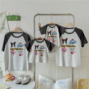 親子 ペアルック tシャツ 夏 ペア アニメ 半袖 ロンパース 夏服 親子コーデ 赤ちゃん 親子ペアルック ペアtシャツ 半袖 コーデ 家族 お揃い tシャツ ...