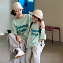 親子 ペアルック tシャツ 夏 ペア フラワー キッズ uネック ストリートコーデ シンプル 夏服 親子コーデ 赤ちゃん 親子ペアルック ペアtシャツ 半袖 コ...