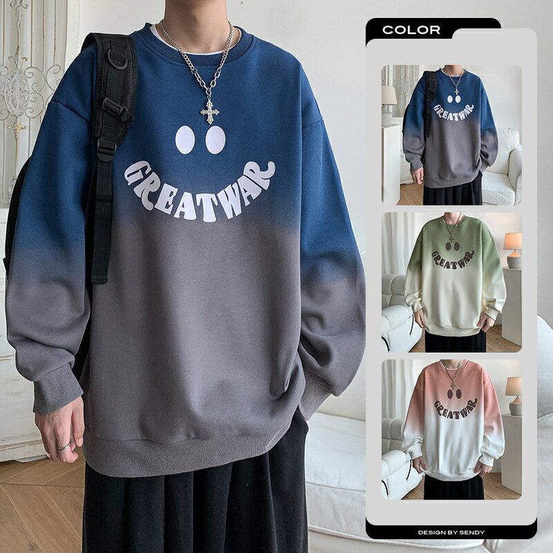 メンズ トレーナー おしゃれ 秋 冬 長袖 tシャツ プルオーバー トップス パーカー プリント uネック 学生 かこいい トレーナー メンズ ブランド トップス 人気 ロングtシャツ 春 秋服 韓国風 カジュアル 大きい サイズ メンズファッション オシャレ プレゼント