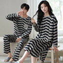 ペア パジャマ 長袖 男女2着 セット 春 冬 セットアップ 秋 ネグリジェ 秋冬 綿 高級 カップル ペア ルームウェア 春秋 ペアパジャマ 冬 結婚祝い プ...