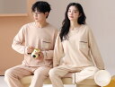 ペア パジャマ 長袖 男女2着 セット 春 カジュアル アニメ セットアップ 秋 綿 パッド付き 高級 カップル ペア ルームウェア 春秋 ペアパジャマ 冬 結...
