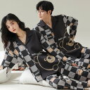ペア パジャマ 長袖 男女2着 セット 春 アニメ セットアップ 前開き 秋 秋冬 綿 高級 カップル ペア ルームウェア 春秋 ペアパジャマ 冬 結婚祝い プ...