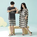 ペア パジャマ 半袖 夏 男女2着 セット 春 セットアップ ワンピース 綿 薄手 高級 カップル ルームウェア 春夏 ペアパジャマ 結婚祝い プレゼント お祝...