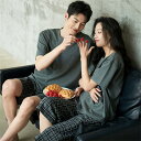 ペア パジャマ 半袖 夏 綿100% 男女2着 セット カジュアル 大きいサイズ シンプル 綿 高級 カップル ペア ルームウェア 春夏 ペアパジャマ 結婚祝い...