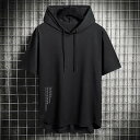 tシャツ 半袖 メンズ パーカー ブランド ゆったり ストリートコーデ トップス カジュアル 夏 アウトドア ファッション スポーツ フーデッド シンプル 大きい 吸汗速乾 韓国 高校生 フード付き ビッグシルエットおしゃれ ビッグtシャツ 大きいサイズ 韓国服 おうちコーデ