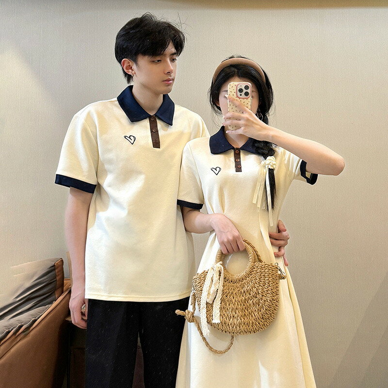 カップル ペア tシャツ 男女2着セット ブランド レディース ワンピース カジュアル 夏 半袖 ワンピース ペアルック カップル 春夏 服 メンズ tシャツ 半袖 おしゃれ ペアルック tシャツ カップル お揃い プレゼント 夫婦 おもしろ カップル 友達 ギフト人気