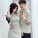 カップル ペア tシャツ 男女2着セット ブランド レディース ワンピース 刺繍 夏 半袖 ワンピース ヒップラップスカート ペアルック カップル 春夏 服 メンズ tシャツ 半袖 おしゃれ ペアルック tシャツ カップル お揃い プレゼント 夫婦 おもしろ カップル 友達