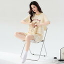 パジャマ レディース 夏用 ルームウェア 薄手 シンプル 春 カジュアル uネック 夏 セットアップ 綿 半袖トップス+ショートパンツ 春 かわいい 上下セット...