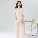 パジャマ レディース 夏用 ルームウェア 薄手 夏 シンプル カジュアル 春 綿 セットアップ 学生 ゆったり 半袖トップス+ロングパンツ 春 かわいい 上下セ...