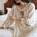 ルームウェア ワンピース レディース 夏 無地 フレア 春 姫系 レトロ ゆったり ネグリジェ 花柄 パッド付き パジャマ ブランド かわいい 大人 長袖 春秋 おしゃれ 部屋着 レディース ネグリジェ ギフト スウェット 寝巻き 大きいサイズ 快適 プレゼント 可愛い
