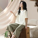 パジャマ レディース 夏用 ルームウェア 薄手 夏 無地 シンプル カジュアル 涼しい 抗菌 半袖 綿 2点セット 春 かわいい 可愛い 上下セット 大人 7分...