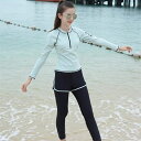 子供 水着 女の子 セット キッズ 女子 長袖トップス ロングパンツ 日焼け防止 韓国 3点セット ラッシュガード 140 150 160 中学生 小学生 子供用フィットネス水着 みずぎ スイミング スクール子供水着 スイムウェア 海水浴 水遊び 日焼け止め 防寒保温